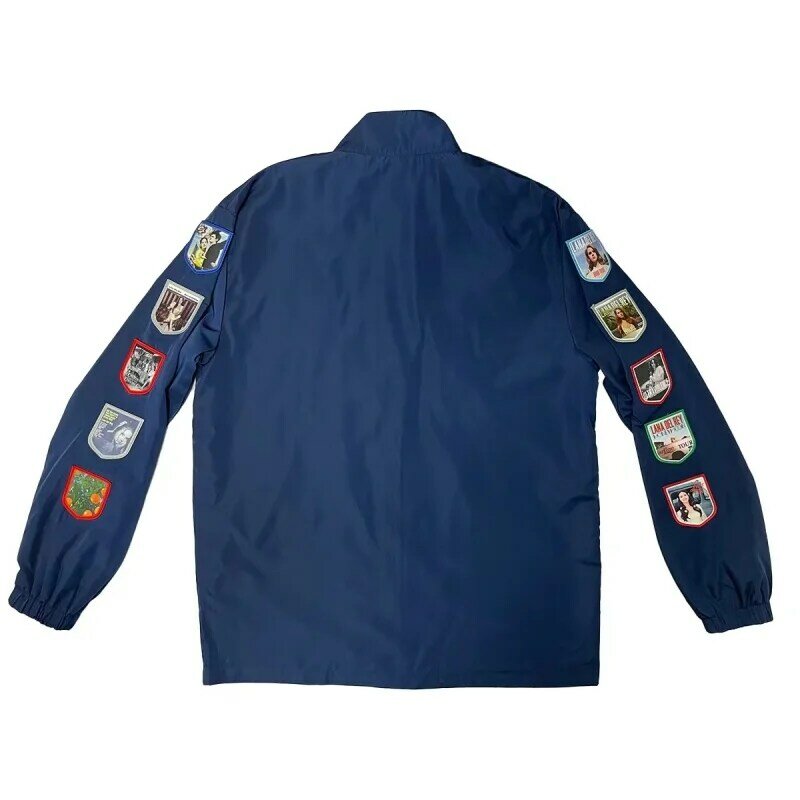 Новинка 2024, памятная гоночная куртка Ланы Дель Рей, темно-синяя мужская женская куртка, нашивка с вышивкой, футболка Ланы Рей, одежда