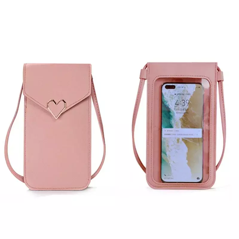 TOUB042-Petits sacs messagers à bandoulière pour femme, sac à main pour téléphone portable à écran tactile, portefeuille initié, mode pour femme