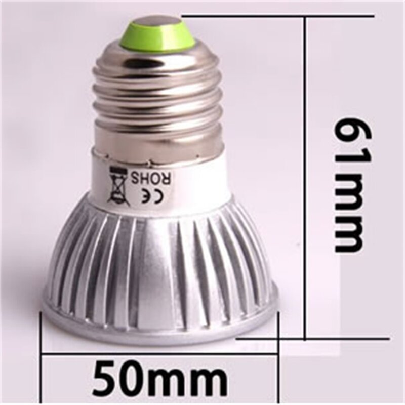 4 lampadine E27 3W ad alta potenza a LED Spot bianco giorno