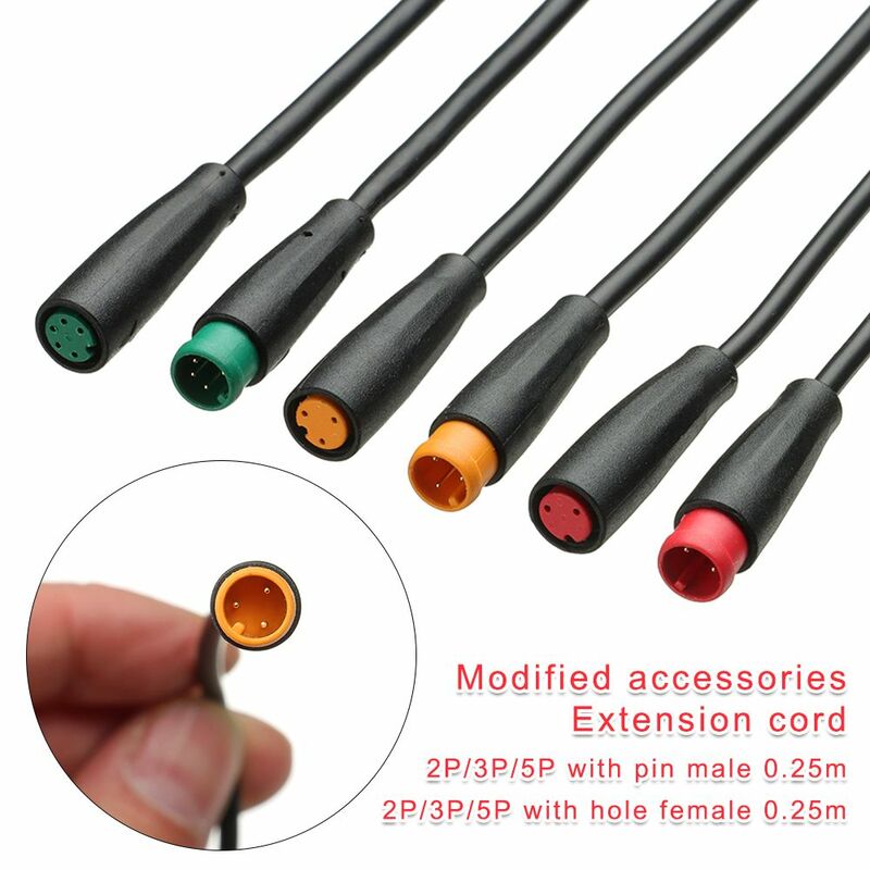9Mm Optionele Kabel Ebike Accessoires Display Pin 2/3/4/5/6pin Kabel Basis Connector Waterdichte Connector