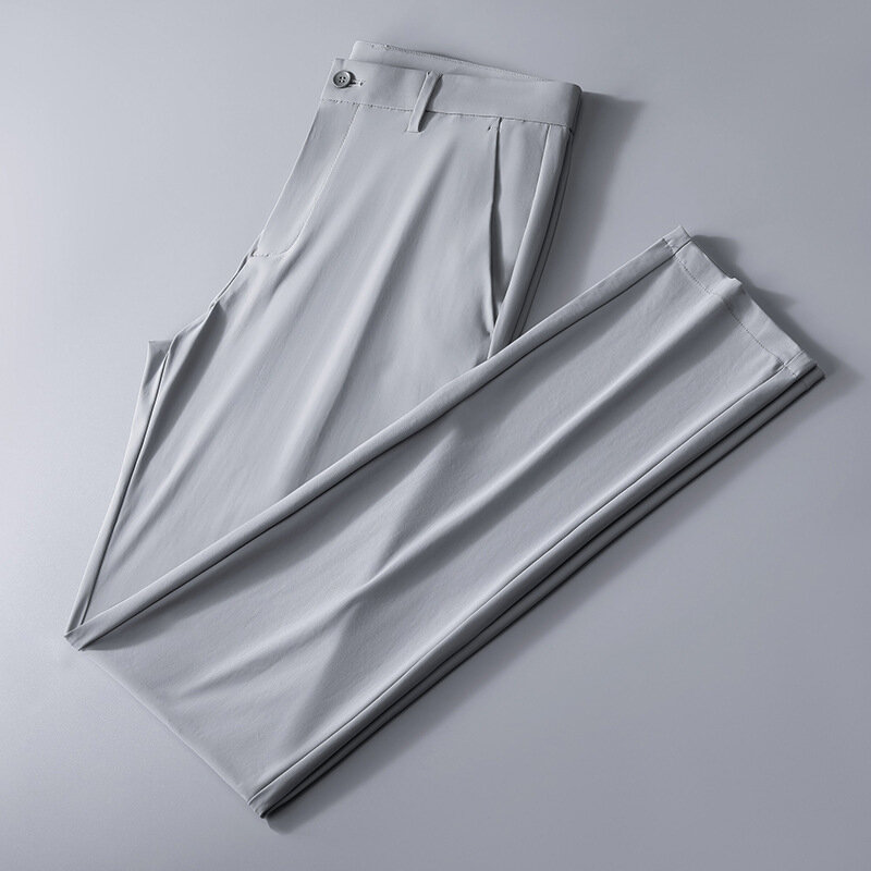 Брюки Ice мужские тонкие стрейчевые, деловые повседневные облегающие прямые штаны, на лето