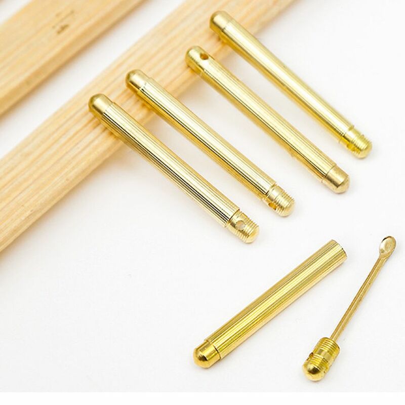 5 قطعة جديد للطي نوع الذهبي شمع الأذن نظافة المحمولة الأذن الشمع إزالة أدوات الأذن ملعقة نظيفة تنظيف أداة مع مفتاح سلسلة