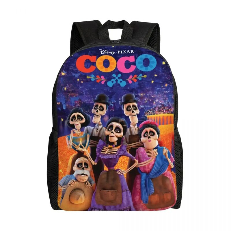 Custom 3D Print Coco Backpacks for Boys Girls Miguel Rivera College School Travel Bags Men Women Bookbag Fits 15 Inch Laptop