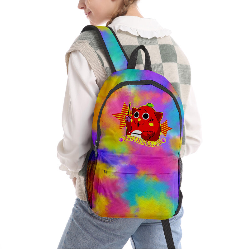 Plecak nowy Harajuku Nyango dla dorosłych Unisex torby dla dzieci Casual Daypack plecak dla chłopca urocza torba Anime
