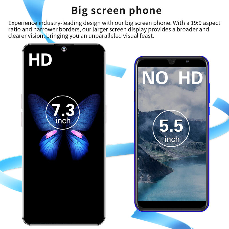 S30 울트라 휴대폰 7.3 HD 스크린 스마트폰, 오리지널 22G + 2TB, 5G 듀얼 심 셀룰라, 안드로이드 언락, 108MP, 8000mAh 휴대폰