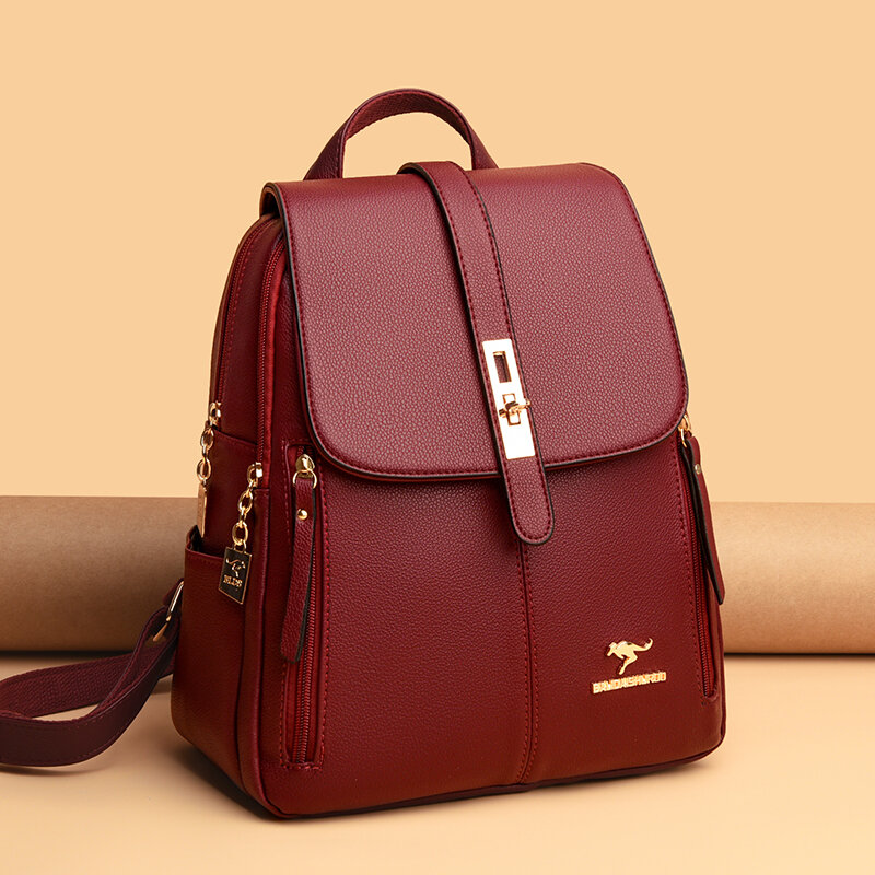 Женский рюкзак 2024, кожаные рюкзаки, Женский дизайнерский рюкзак для девочек, школьная сумка, высококачественный дорожный рюкзак, женская сумка