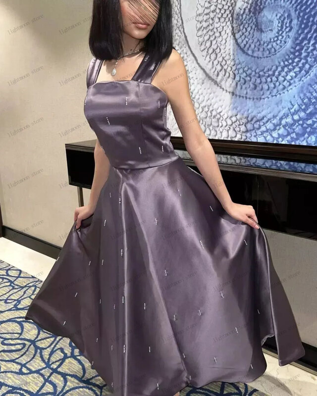 Gaun malam cantik gaun Prom panjang A-Line gaun pesta tanpa lengan jubah punggung terbuka untuk pesta Formal elegan Vestidos De Gala 2024