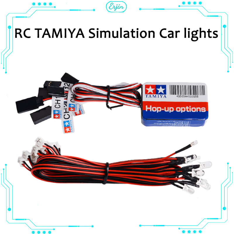 Simulação LED Kit de Iluminação para Carro RC, Freio de Direção, Escala 1:10, Yokomo, Tamiya, Hsp, Hpi, Axial, Rc4wd, Trx, 12 LED