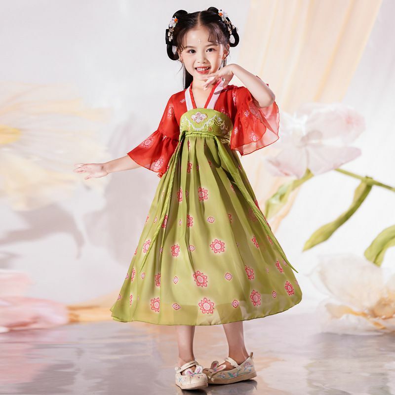 Robe de princesse Tang Style chinois pour filles, vêtements Hanfu, collection printemps et été 2023