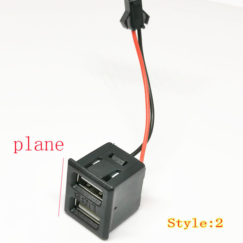 Double layer USB female base type-c socket a female USB lamp charging socket power socket with cable connector
