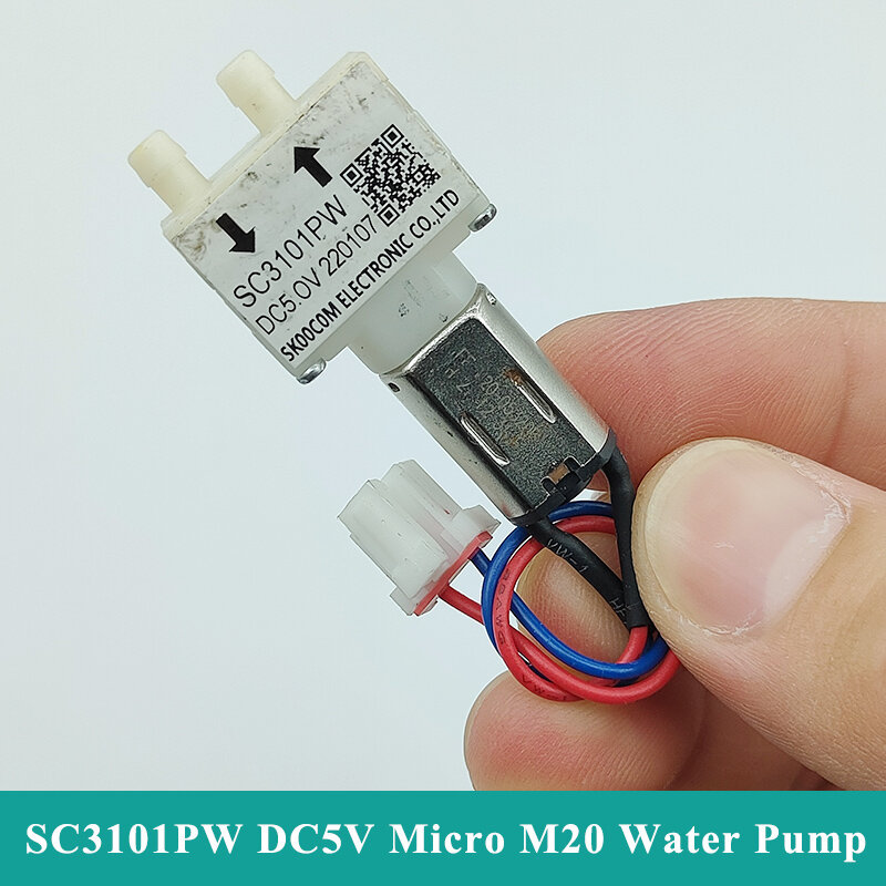 SKOOCOM SC3101PW Micro pompa dell'acqua DC 3V 3.7V 5V piccolo Mini M20 membrana pompa di aspirazione autoadescante fai da te spazzante Robot pulitore