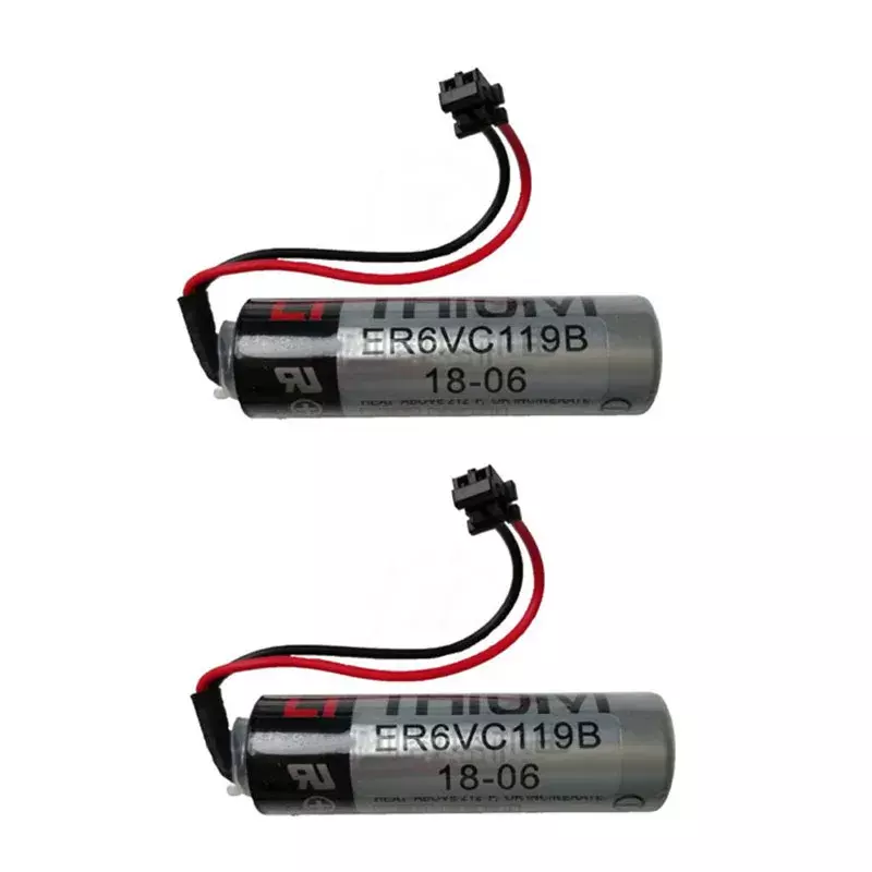 Lot 10PCS Original New ER6V ER6VC119B Battery Pack 3.6V 2400mAh PLC Industrial Lithium Batteries With Black Plugs Connectors