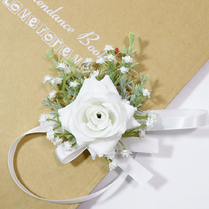 Бутоньерка и запястье Corsag свадебный цветок искусство деловое торжество открытие гостей белая звезда Роза 465