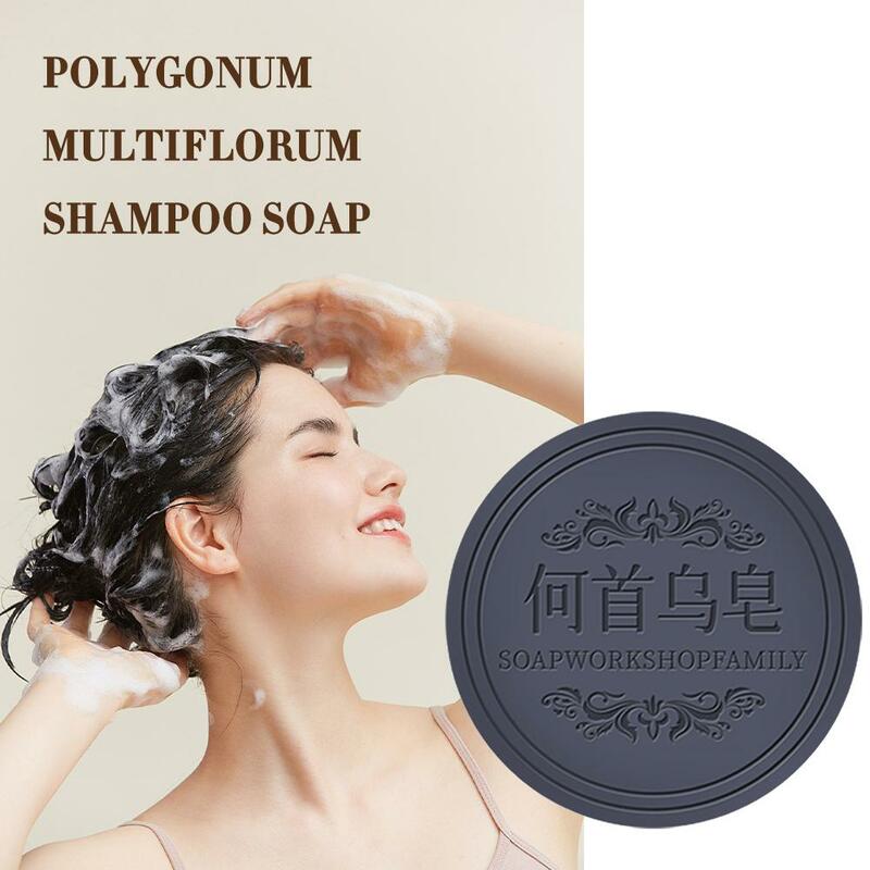 Natürliche Zutat Polygonum Haar Verdunkelung shampoo Reparatur Bio-Seife Haar Tropho repair feste Conditioner natürliches Haar q6o8