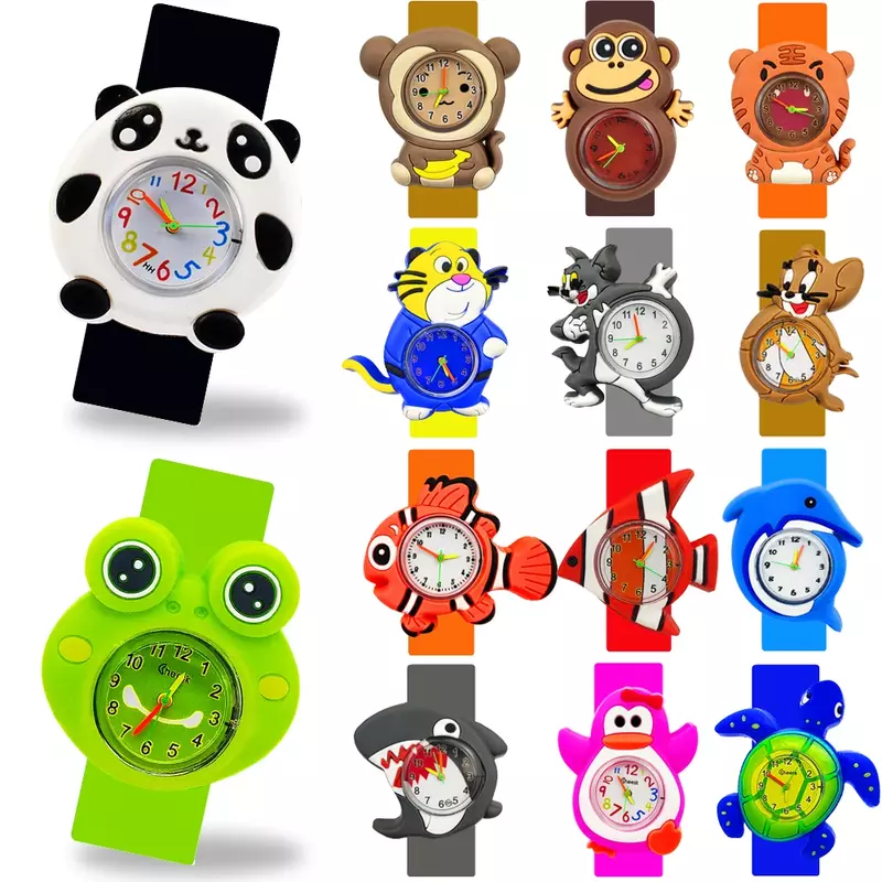 นาฬิกาแฟชั่นสำหรับเด็ก400รูปแบบสำหรับเด็กอายุ1-16ปีนาฬิกาข้อมือของเล่นสำหรับเด็กเรียนรู้เวลาของขวัญคริสต์มาสสำหรับเด็กผู้หญิงเด็กผู้ชาย