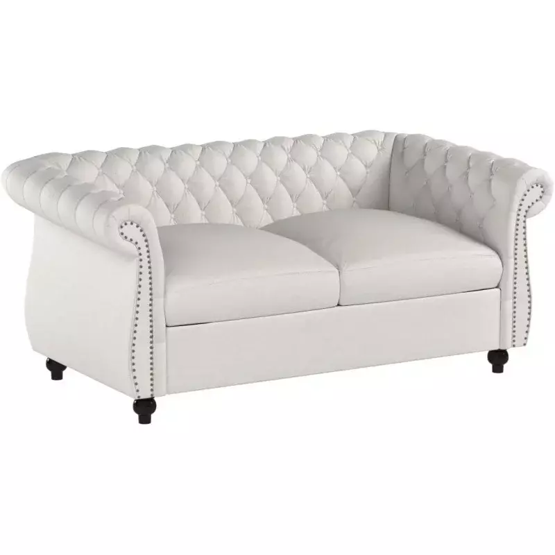 Классический диван для влюбленных, бежевый и темно-коричневый, 61,75x33,75x27,75