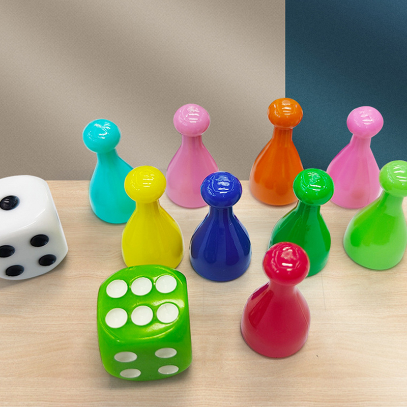 Juego de mesa de entretenimiento, accesorio de Ajedrez de 60 piezas, colorido, pequeño, de plástico