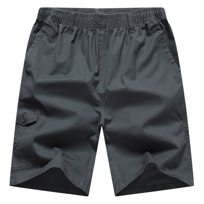 Pantalones cortos informales finos para hombre, Shorts elásticos de moda, Color sólido, transpirables, para playa, novedad de verano