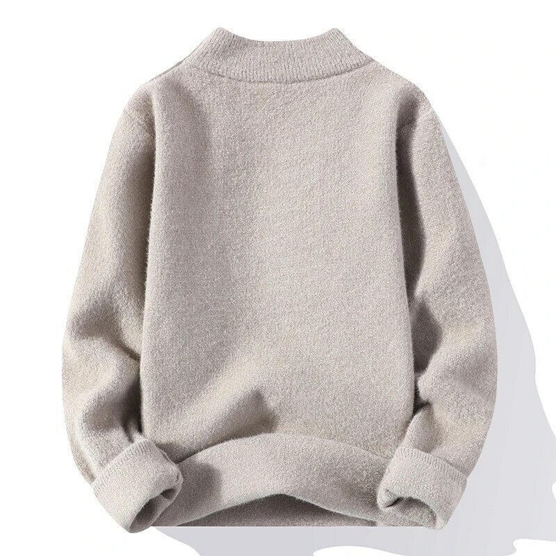 Suéter informal de cuello redondo para hombre, ropa de punto ajustada para otoño e invierno, M-3XL