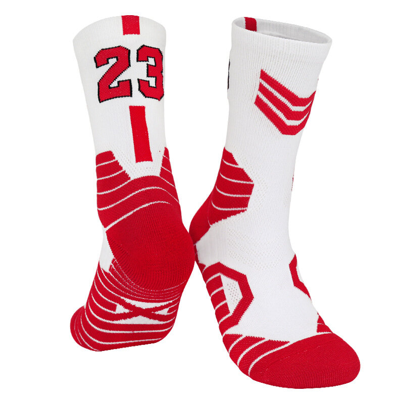 Knee Number Sports Socks High Men's Basketball Thickened Towel Socks Bottom Cycling Running Basket Child Adult calcetines Socks