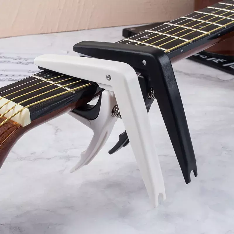 1PC uniwersalny gitara Capo ABS + Metal Quick Change klucz zaciskowy do akustycznych klasycznych akcesoriów części do gitary elektrycznej