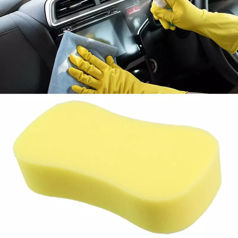 Car Cleaning Sponge Large Jumbo Sponge Car Auto Washing Sponge Pad Wax Polishing Car Cleaning Cloth Yellow Car Cleaner Tools