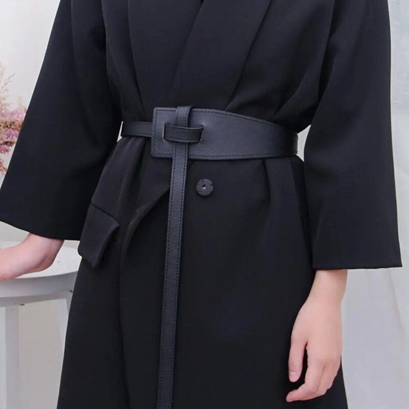 Cintura da donna in ecopelle cintura elastica in ecopelle cintura in ecopelle da donna alla moda in stile coreano forma irregolare per abito