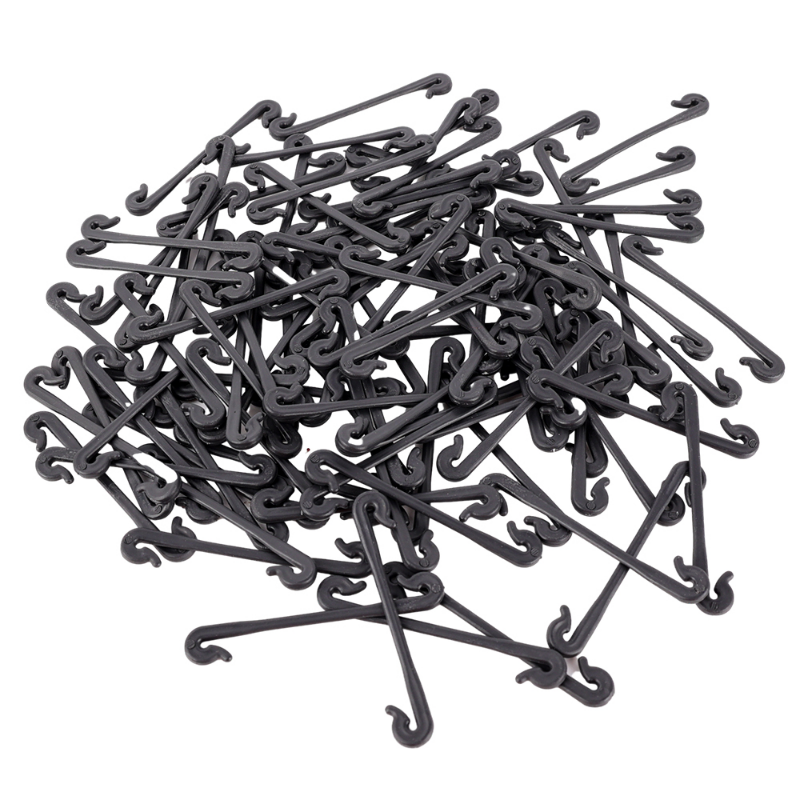 100/50Pcs Garden Plants Fixed Clips Buckles Tomato Vegetable Grafting Clips Grape Support Vine Clips Plastic Fixed Buckle Hooks