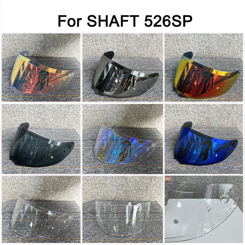 SHAFT Helmet Visor Suitable for SHAFT 526SP Model Transparent Smoke Colorful Helmet Lens