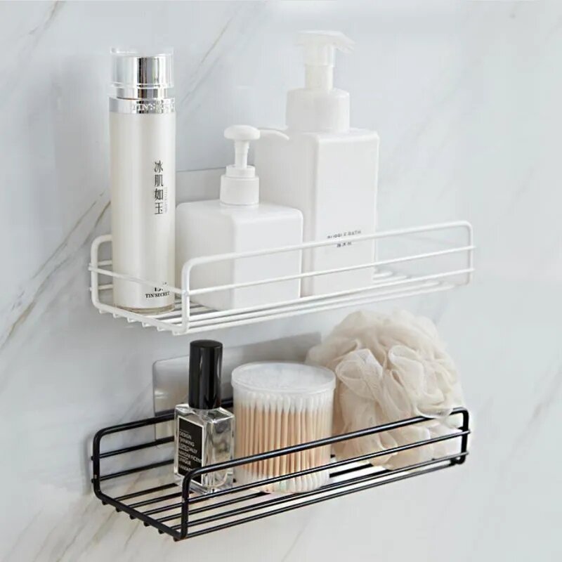 Półka łazienkowa narożny regały magazynowe ścienny uchwyt na szampon stojak kosmetyczny żelazny kosz odpływ prysznicowy Organizer łazienkowy