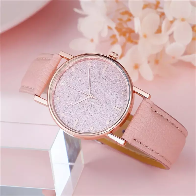 Relógio Quartz de luxo para mulheres, mostrador em aço inoxidável, pulseira casual, presente feminino, 2022