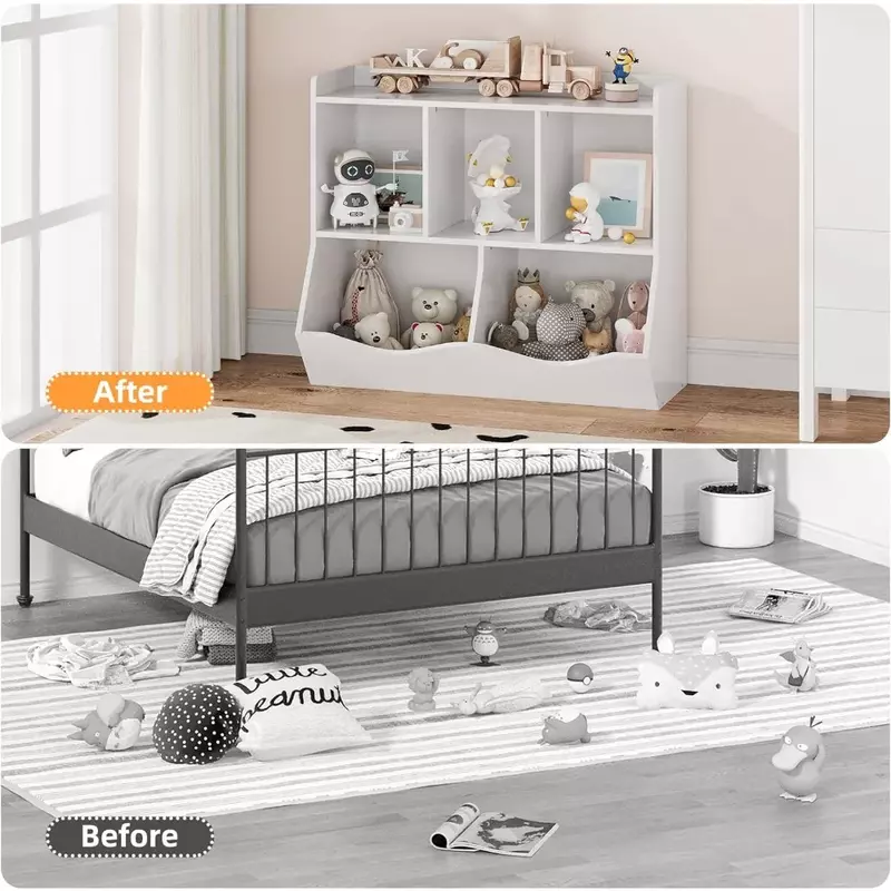 Children's bookshelves and bookcases for toy storage multifunctional bookshelves for children's playrooms