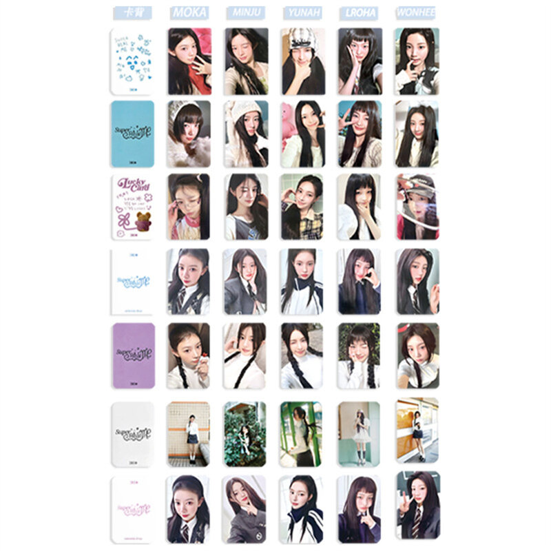 7 teile/satz kpop illit neues album magnetische hd fotokarten doppelseiten lomo karten minju moka wonhee yunan iroha postkarten fans geschenk