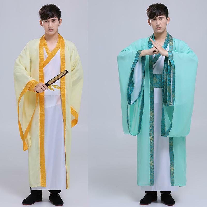 Hanfu kostum Dinasti Tang Han, kostum panggung pahlawan, Hanfu gaya Tiongkok tradisional Tiongkok untuk pria