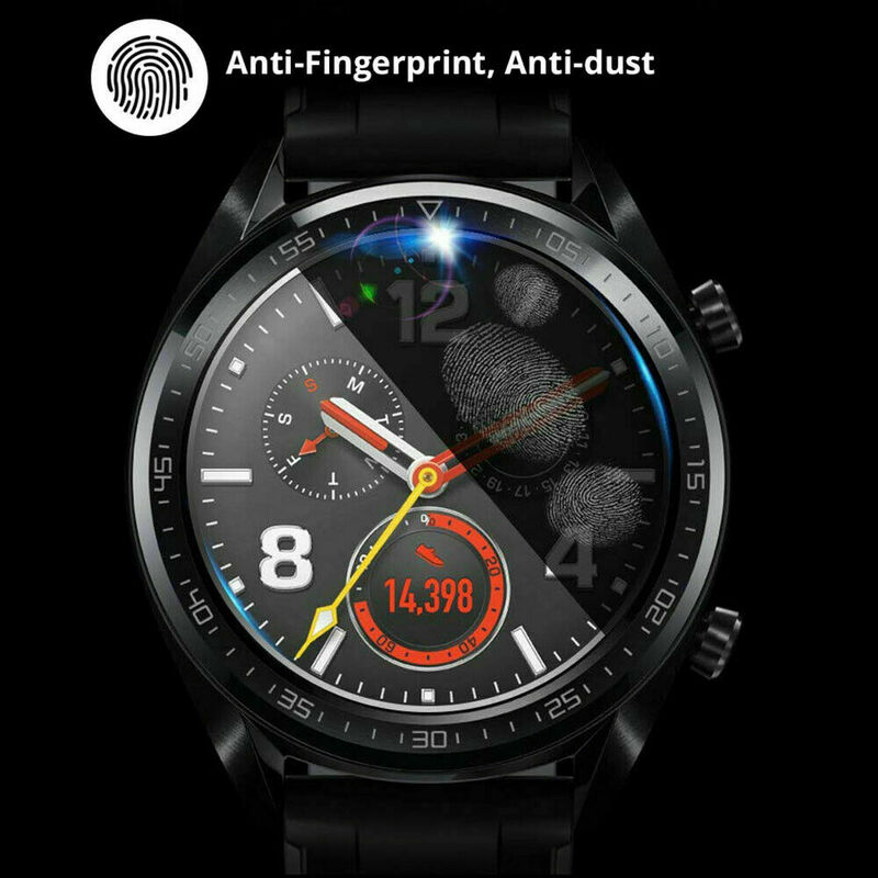 3パック強化ガラススクリーンプロテクターhuawei社腕時計gt 2プロ防爆アンチスクラッチスマートウォッチ保護ガラス