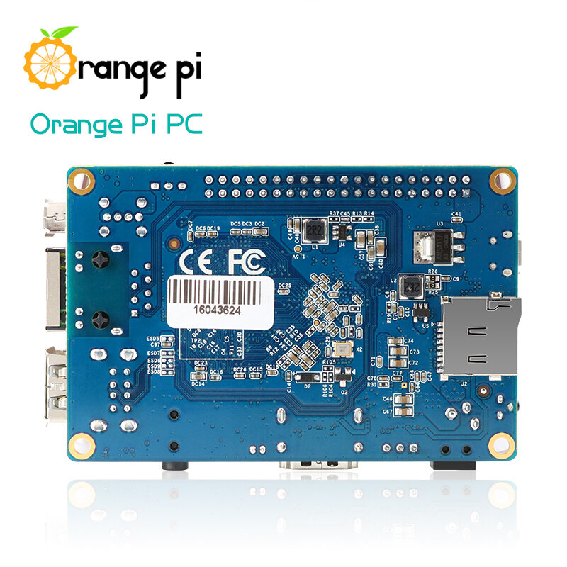 Orange Pi PC Board 1GB RAM H3 Quad-Core สนับสนุน Android Ubuntu Debian OS Mini คอมพิวเตอร์อุปกรณ์เสริมกรณีแหล่งจ่ายไฟฮีทซิงค์