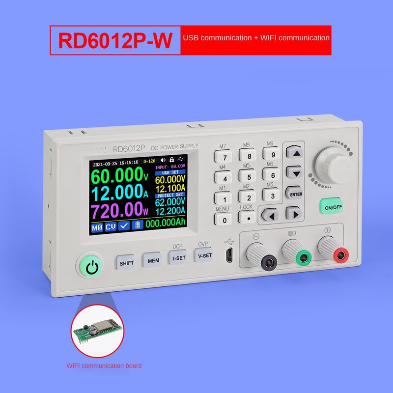 Fuente de alimentación regulada RD6012P DC, lineal ajustable de cinco posiciones + interruptor, fuente de alimentación para mantenimiento de ordenador y teléfono móvil