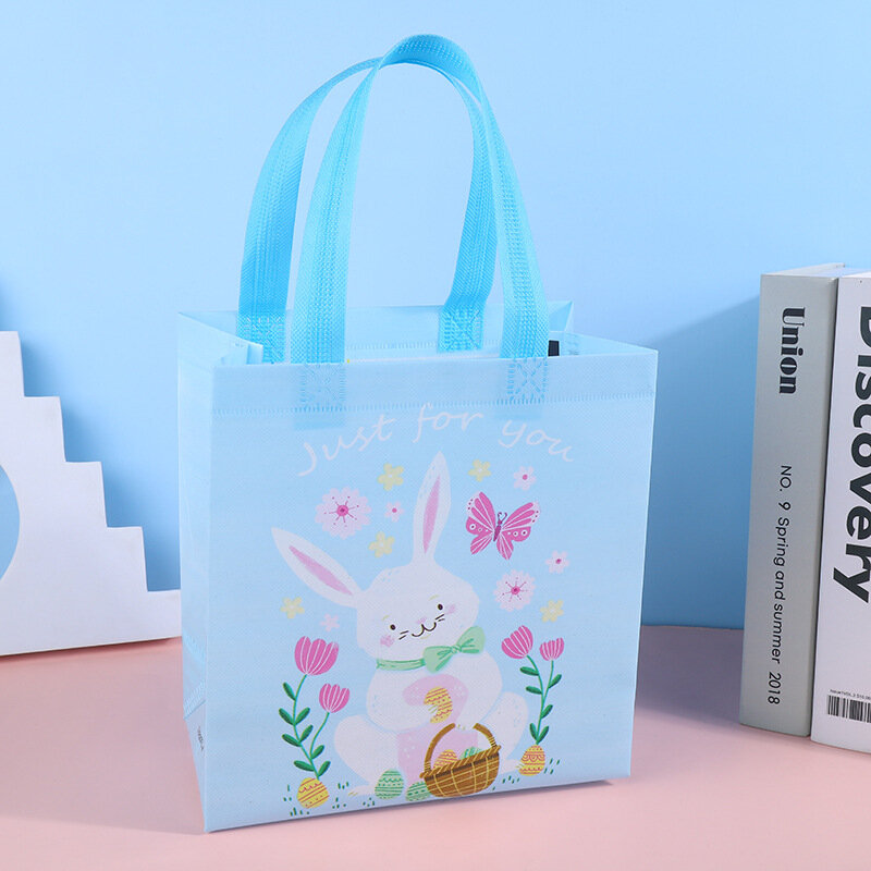 부활절 달걀 토끼 부직포 선물 가방, 간단한 방수 대용량, 간편한 보관, 방진, 견고한 실용적인 핸드백