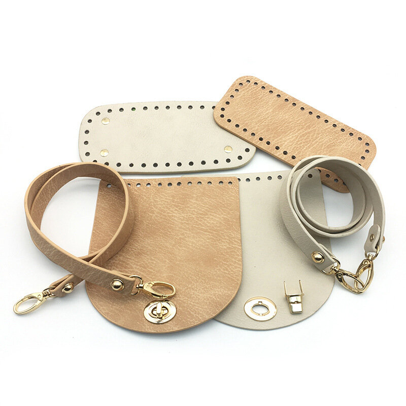 Handmade Leather Bag Strap Set, Tecido Bolsa Bottoms, Acessórios de Hardware para DIY, Bolsa de Ombro, Alta Qualidade