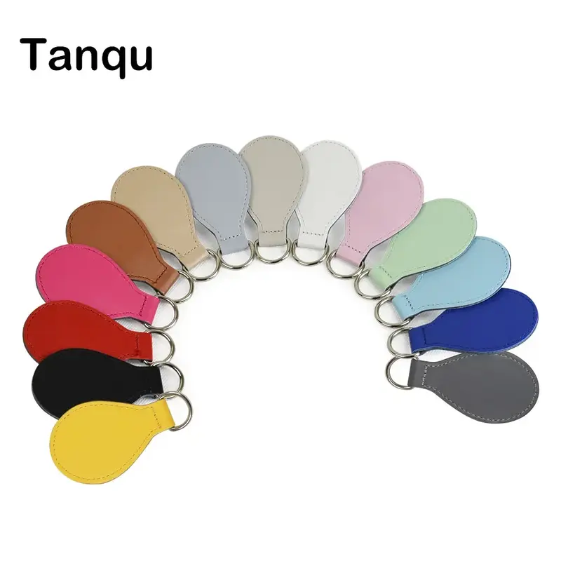 TANQU New 2 pair 4 pc shiny Drop End for Obag handle PU Drop attachment for O bag Obasket DIY women Bag
