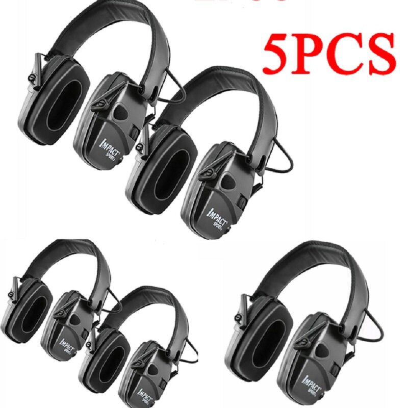 To 5PCS/4PCS Electronic Shooting Earmuff Impact Sport Anti-noise Ear Protector Sound Amplification Tactical Hear Protective