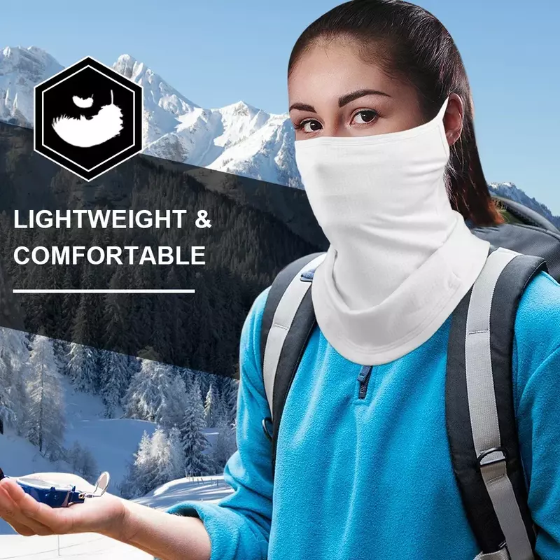 Zimowa chustka na twarz maska szalik cieplej ocieplacz na szyję Sport wiszące ucho Snowboard Ski apaszka wiatroszczelna termiczna pół osłona na twarz