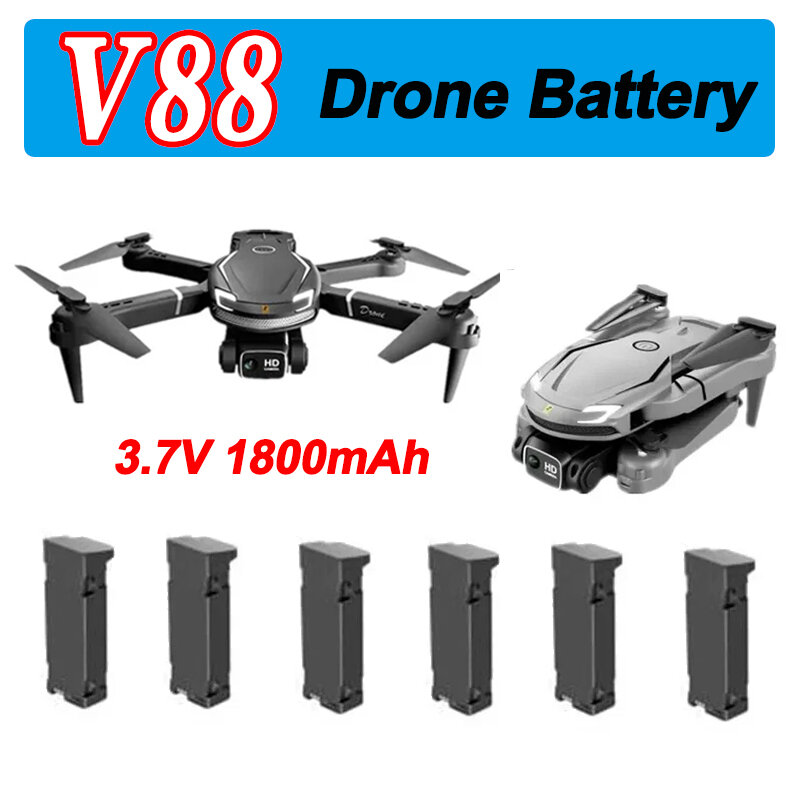Hot V88 Drone 8K 5G GPS Professional HD Aerial Battery Original 3.7V 1800mAh Battery For V88 Spare Battery Accessories Parts