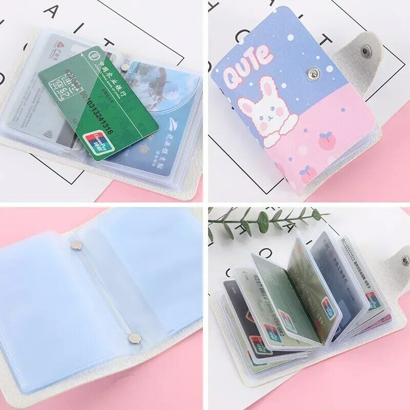Cartoon Card Bags Casual Cute ID Credit Card Holders Creative Color Card Case Bank Cards Cover Multi Slots Full Color Wallet