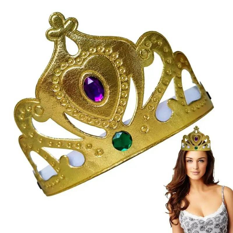 Corona de rey ajustable para fiesta de cumpleaños, sombrero dorado, accesorios de disfraz para Baby Shower, accesorios para fotos