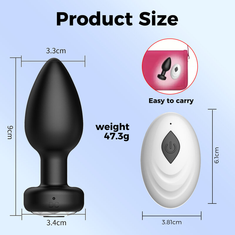 1pc Electric Anal Plug With Remote Control Frequency Conversion Couple Sex Pleasure Device Male Anal Prostate Massager Anal Plug
