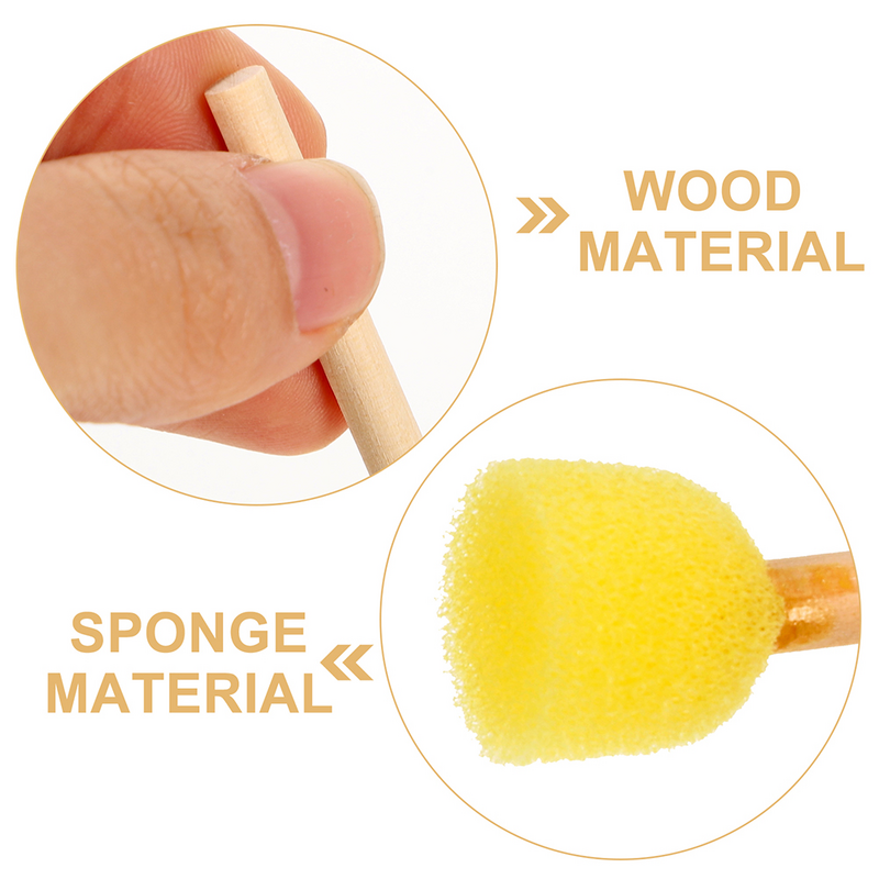 10Pcs Sponge Painting Handle Paints Sponges Sponges for Diy Painting