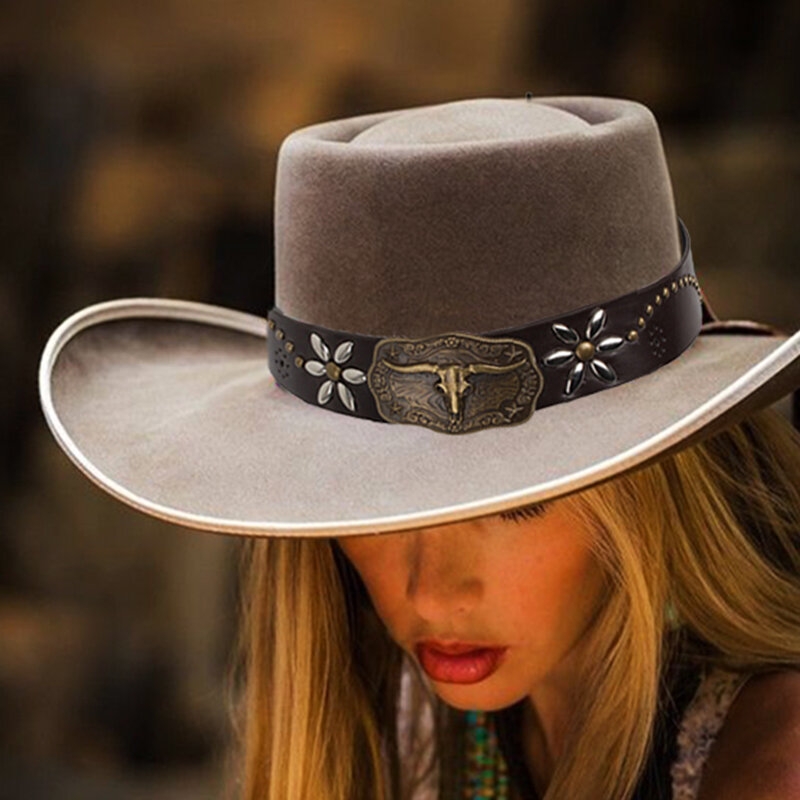 Männer Frauen verstellbare Cowboyhut Zubehör Shell Hut Gürtel Zopf Hut Bänder