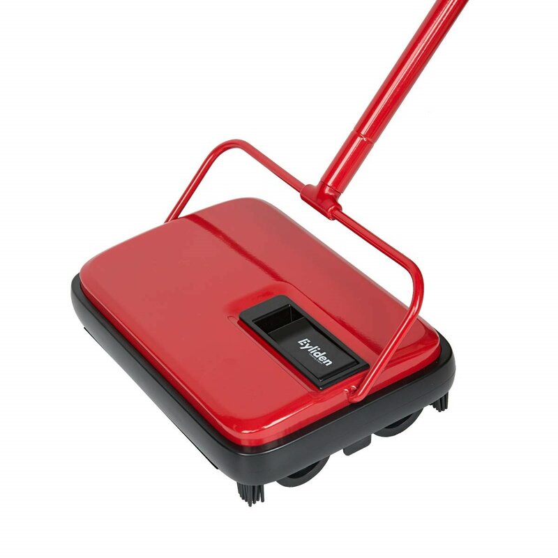 Eyliden-barredora de suelo para el hogar y la Oficina, escoba automática de empuje manual para alfombras, restos de polvo, limpieza de papel con cepillo