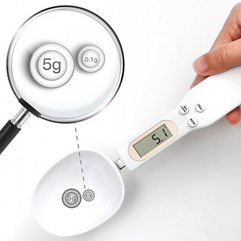 Bilancia a cucchiaio strumento da cucina per la casa misurazione elettronica caffè cibo farina polvere cottura LCD misurazione digitale regolabile